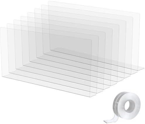 OMISTAR Under Bed Blocker (8 PCS), 16'' L × 7.9'' H Clear PVC Under Couch Blockers with Strong Adhesive, Toy Pets Couch Blockers with Smooth Edge for Under Furniture Stoppers, Easy Installation by OMISTAR