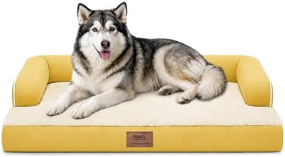 MEKIY XXL Orthopedic Waterproof Dog Bed with Bolster for Extra Large Dogs by Mekiy