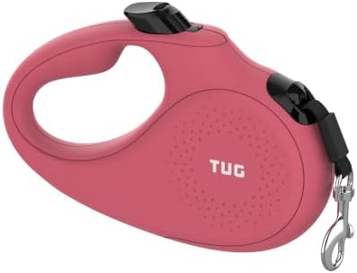 TUG Monochrome 360° Tangle-Free Retractable Dog Leash | 16 ft Strong Nylon Tape (Small, Pink) - Image 5