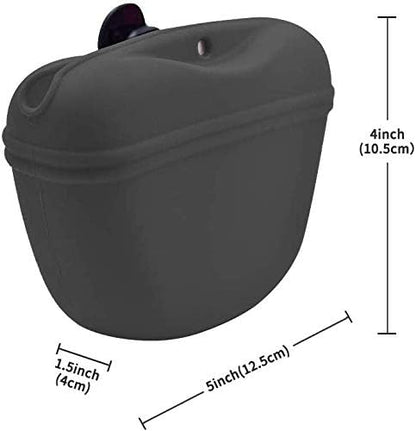 RoyalCare Silicone Dog Treat Pouch-Small Training Bag-Portable Dog Treat Bag for Leash with Magnetic Closure and Waist Clip[US Design Patent] - Image 2