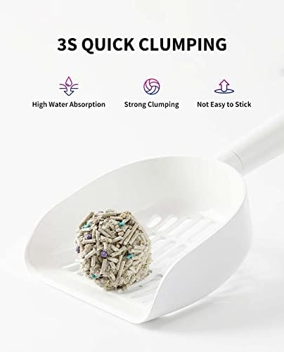 PETKIT Mixed Cat Litter Fast Clumping,Flushable,Ultra Absorbent, 100% Natural Ingredients Litter,Water Dissolvable,Really Dust-Free,Low Tracking Bentonite Tofu Litter ( 7.9 lb×4 Bags) - Image 2