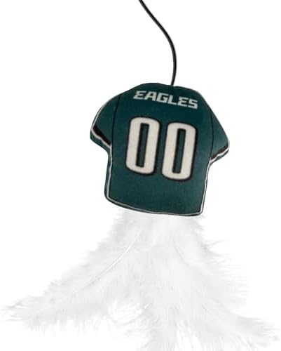 Pets First NFL Philadelphia Eagles Team Jersey Wand with CAT NIP, Cat Toy Jersey Shaped Plush Teaser Toy for Cats & Kittens - Interactive Pet Toy for Play & Exercise - Image 2
