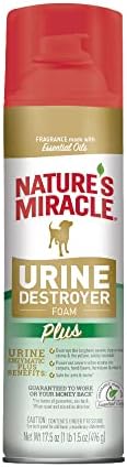 Nature's Miracle Dog Urine Destroyer Plus Foam, Enzymatic Cleaner, 17.5 oz by NaturesMiracle