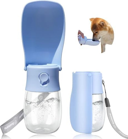 Foldable Dog Water Bottle, Portable Water Dispenser for Cat, Rabbit, Puppy and Small Animals, the Perfect Dog Gifts and Dishwasher Safe Pet Accessories for Walking, Hiking, Travel by AVELORA