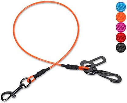 VIVAGLORY Dog Seatbelt Tuffbelt Dog Car Harness, M, Orange by VIVAGLORY