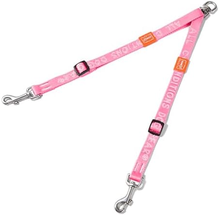 HOWGO Double Dog Leash,Tangle-Free 360 Swivel(Pink, Std M-L Splitter) by HOWGO