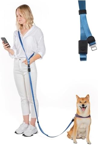 SVD.PET 4-in-1 Hands Free Dog Leash, Versatile Crossbody/Waist Dog Leash with Easy Release Buckle, Easy Adjust to Fit Your Body and Waist for Walking, and Running Your Doggy (Navy Blue) by SVDPET