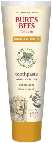 Burt's Bees Manuka Honey Fresh Mint Dog Toothpaste, 2.5 Oz by BurtsBeesforPets