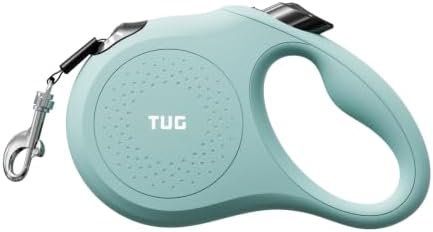 TUG Quest Retractable Dog Leash | 360° Tangle-Free | 16 ft Tape (S, Green) by TUG