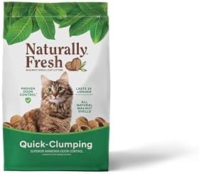 Naturally Fresh Cat Litter Made from Walnut Shells, Quick-Clumping, Unscented, Upcycled, Easy Scooping, Sustainable, 30 Lbs by NaturallyFreshCatLitter