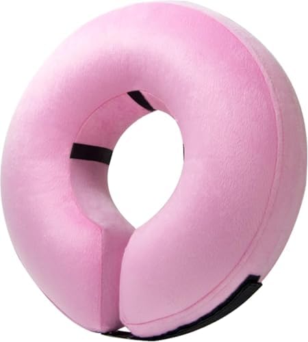 BENCMATE Inflatable Dog Cone Collar Alternative After Surgery Medium+,Pink by BENCMATE
