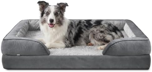 INVENHO L Plus Orthopedic Dog Bed for Large Dogs, Washable Dog Sofa with Egg-Crate Foam, Waterproof Lining and Non-Skid Bottom by INVENHO
