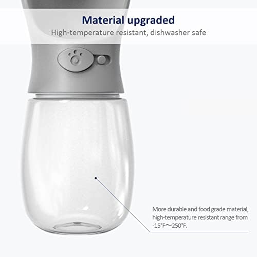 WePet Portable Dog Water Bottle, 12 OZ, Leak Proof Puppy Water Dispenser with Drinking Feeder for Pets Outdoor Walking, Hiking, Travel, Food Grade Plastic - Image 5