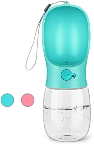 Kalimdor Dog Water Bottle, Leak Proof Portable Puppy Water Dispenser with Drinking Feeder for Pets Outdoor Walking, Hiking, Travel, Food Grade Plastic (12oz Blue) by Kalimdor