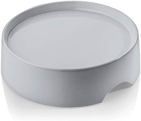 CatGuru Food Table for Cat Bowls, Elevated Feeding Station for Cat Food Bowl, Raised Stand for Pet Food and Water Bowls, Pet Feeder for Indoor Cats, Stress Free Stand for Pet Dishes or Plates (Grey) by CatGuru