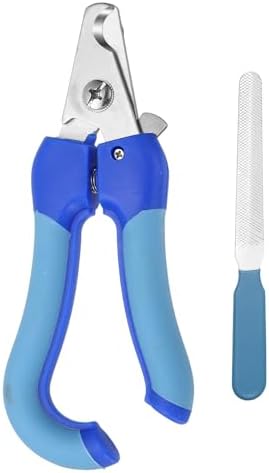 Pet Nail Clipper with Nail File, Pet Nails Clippers and Trimmer with Safety Guard, Professional Grooming Tool for Indoor Small Dog Cat Kitten, (Blue/Dark Blue, 1 Set) by Unknown