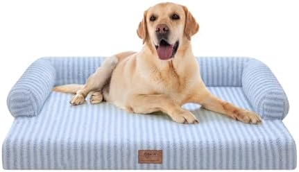 MEKIY Orthopedic Washable Dog Bed with Bolster for Medium to Large Dogs by Mekiy