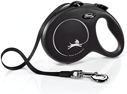 FLEXI® Classic Tape Retractable Dog Leash, Large, 16 ft - Black by Flexi