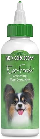 Bio-groom Dog Grooming Ear Fresh Powder - Cat & Dog Ear Cleaner, Bathing Supplies, Puppy Wash, Cruelty-Free, Made in USA - 24 g 1-Pack by Bio-groom