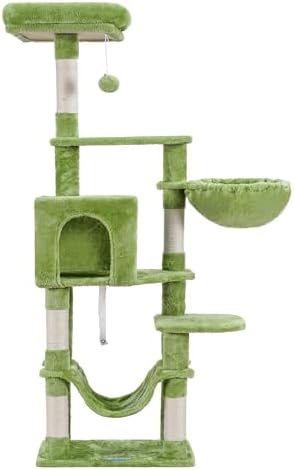 Hey-brother Cat Tree, Multi-Level Sisal Covered Scratching Posts, MPJ050GR - Image 7