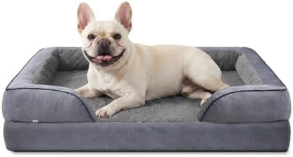 INVENHO Orthopedic Dog Bed Medium Size Dog, Waterproof Egg-Crate Foam Couch with Washable Removable Cover, Waterproof Lining and Nonskid Bottom by INVENHO