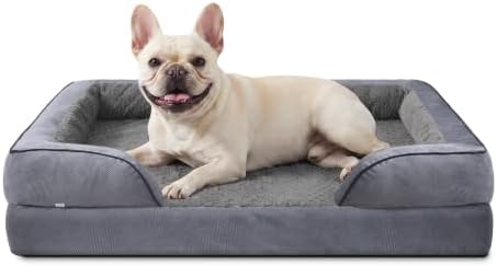 INVENHO Orthopedic Dog Bed Medium Size Dog, Waterproof Egg-Crate Foam Couch with Washable Removable Cover, Waterproof Lining and Nonskid Bottom by INVENHO