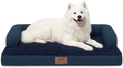 MEKIY Orthopedic XL Dog Bed with Bolster for Extra Large Size Dogs by Mekiy