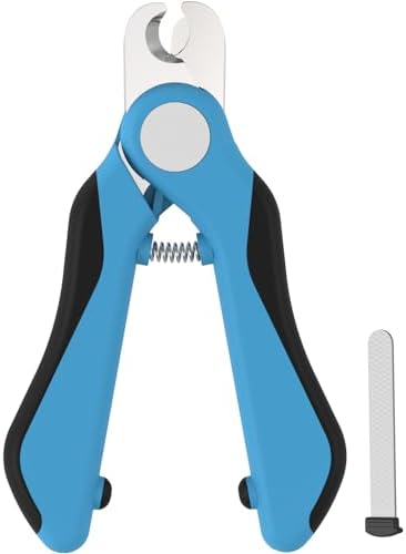 Swihauk Heavy Duty Dog Nail Clippers and Trimmers, Professional Pet Nail Clippers with Nail File for Dogs Cats Small Animal, Claw Clippers with Safety Guard to Prevent Over-Cutting, Blue by swihauk