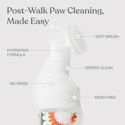 Dandylion, Dog Paw Cleaner, Clean Paws, No Rinse Foam Cleaner with Brush - Image 2