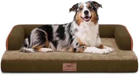 MEKIY Orthopedic Washable Dog Bed with Bolster for Large Sized Dogs by Mekiy