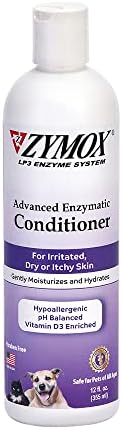 ZYMOX Advanced Enzymatic Leave-On Conditioner, 12oz. – for Pets & Animals of All Ages: Conditions, Detangles, Soothes, & Moisturizers Skin & Coat by ZYMOX