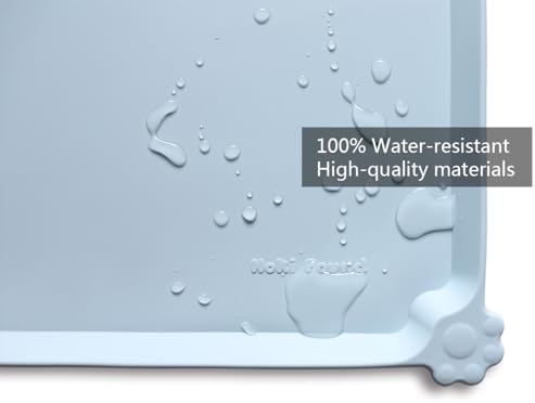 Hoki Found Silicone Pet Food Mats - Non Slip Bowl Placemats for Dogs & Cats - Waterproof, Suitable for Carpet - Frost - Image 3
