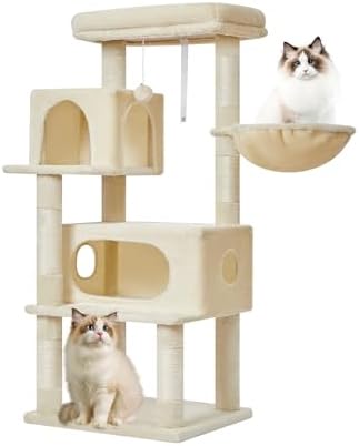 Taoqimiao Cat Tree, 49In Cat Tower for Indoor Cats Large Adult by Taoqimiao