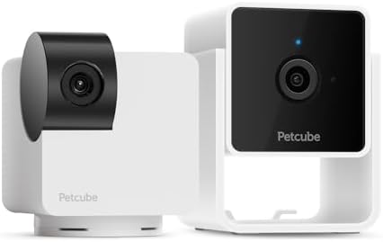 Petcube Cam and Cam 360 Bundle, 1080p HD Video, Night Vision, Two-Way Audio, Sound and Motion Alerts, Cat and Dog Monitor by Petcube