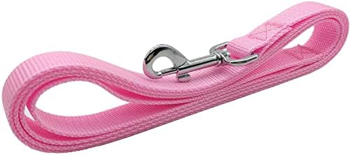 TAIAN 4FT/5FT/6FT Strong Dog Leash, Nylon Dog Leashes for Small Medium Large Dogs (Pink, 1 in x 15 ft) - Image 3