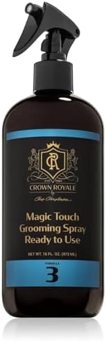 Crown Royale Magic Touch Formula 3 Pet Grooming Spray Ready-to-Use, No Heavy Build-Up, Finishing Spray, Prevents Coat Matting, Formulated with Conditioners, Made in USA, 16 oz by CrownRoyale