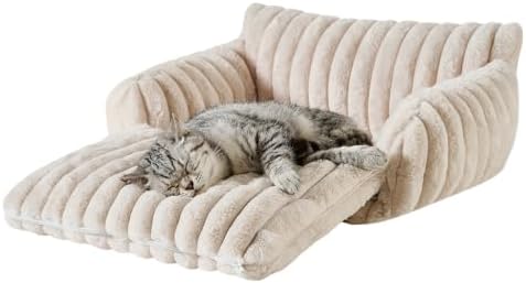 Hollypet Cat Bed Small Dog Orthopedic Couch Beds for Pets up to 13 lbs - Image 2