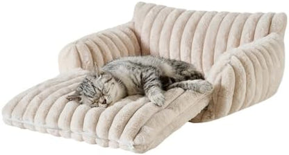Hollypet Cat Bed Small Dog Orthopedic Couch Beds for Pets up to 13 lbs - Image 2