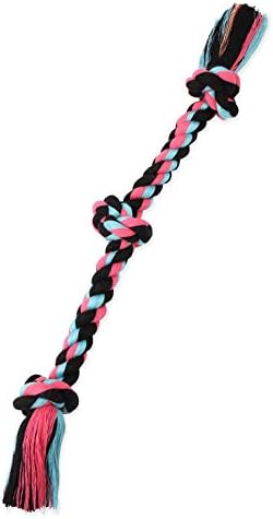 Mammoth Flossy Chews Rope Tug – Premium Cotton-Poly Tug Toy for Dogs – Interactive Rope Toy (Colors May Vary) by MammothPetProducts
