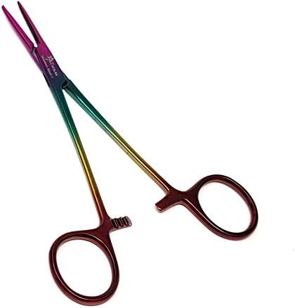 Dog Pet Ear/Nose Hair Puller Grooming Hemostat Locking Forceps Pliers, 5.5" (14cm), Straight (Lava) - Image 7