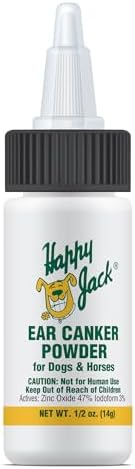 HAPPY JACK Ear Canker Powder (0.5 oz) Dog Ear Powder by HappyJack