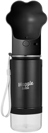 Stainless Steel Dog Travel Water Bottle, Double-Wall Vacuum Insulated Portable Dog Water Dispenser, Drink Cup and Snack Container On The Go, Outdoor Walking, Hiking, Travel, Water Bottle by WaggleBottle