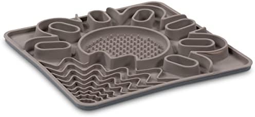 Messy Mutts Framed Multi-Surface Lick Mat, 9.5 Inch, Dogs Cats, Grey by MessyMutts