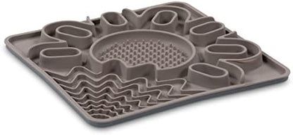Messy Mutts Framed Multi-Surface Lick Mat, 9.5 Inch, Dogs Cats, Grey by MessyMutts