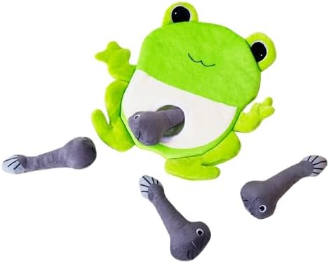 Hollypet Squeaky Hide and Seek Dog Toys for Small and Medium Dogs, Frog by Hollypet