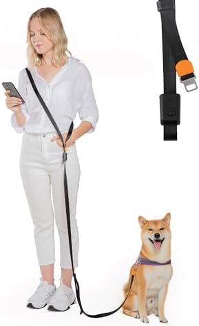 SVD.PET 4-in-1 Hands Free Dog Leash, Versatile Crossbody Dog Leash with Easy Release Buckle, Adjustable Waist Fit for Walking, Jogging and Running Your Pet (Black) by SVDPET