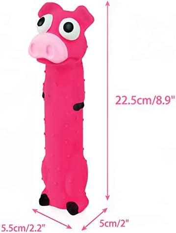 CHIWAVA 3PCS 9" Squeaky Latex Dog Toy Standing Stick Animal for Medium Dogs - Image 3