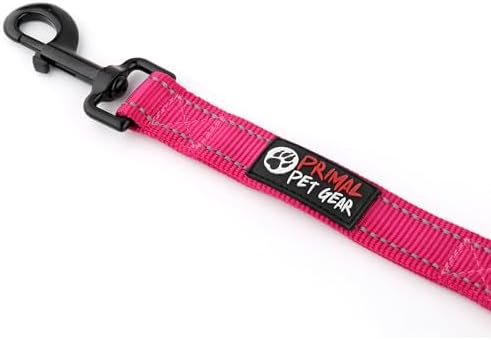 Primal Pet Gear Dog Leash 6ft Long,Traffic Padded Two Handle,Heavy Duty,Reflective Double Handles Lead for Control Safety Training,Leashes for Large Dogs or Medium Dogs,Dual Handles Leads(Pink) - Image 4