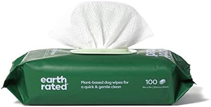 Earth Rated Ear Wipes & Grooming Wipes Bundle - Includes 60 Wild Oat-Scented Pet Ear Wipes and 100 Lavender-Scented Grooming Wipes. - Image 3