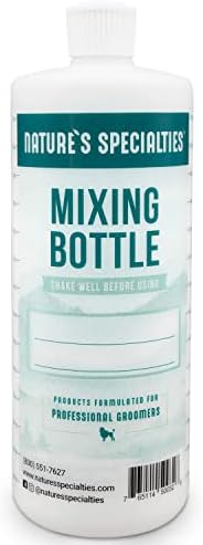 Nature's Specialties Mixing Bottle for Concentrated Dog Shampoo, Natural Choice for Professional Pet Groomers, Easy to Read Measurements, Made in USA, 32oz by NaturesSpecialties